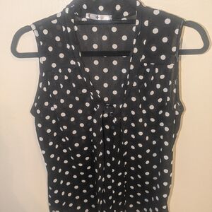 Black and White Polka Dot Top By Blu Planet